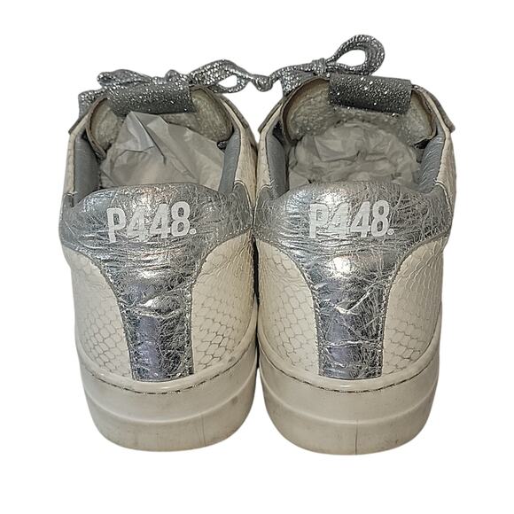 P448 Thea Python Roccia White Leather Platform Sneakers, size 40 - Picture 5 of 11